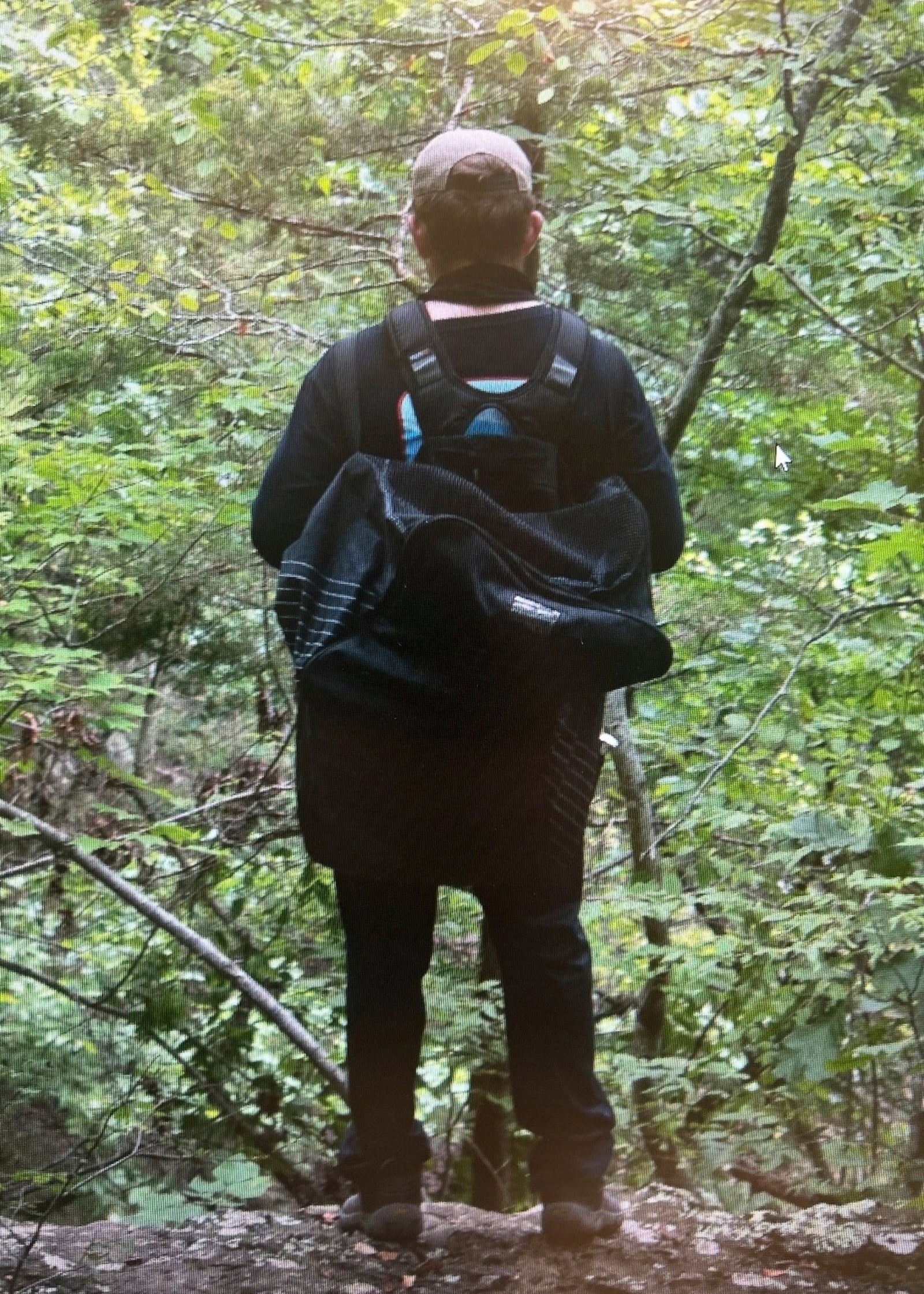 This undated image provided by the Arkansas State Police on July 29, 2025 shows a man whom investigators are asking the public to help identify in connection with a double homicide at Devil's Den State Park. (Arkansas State Police via AP)