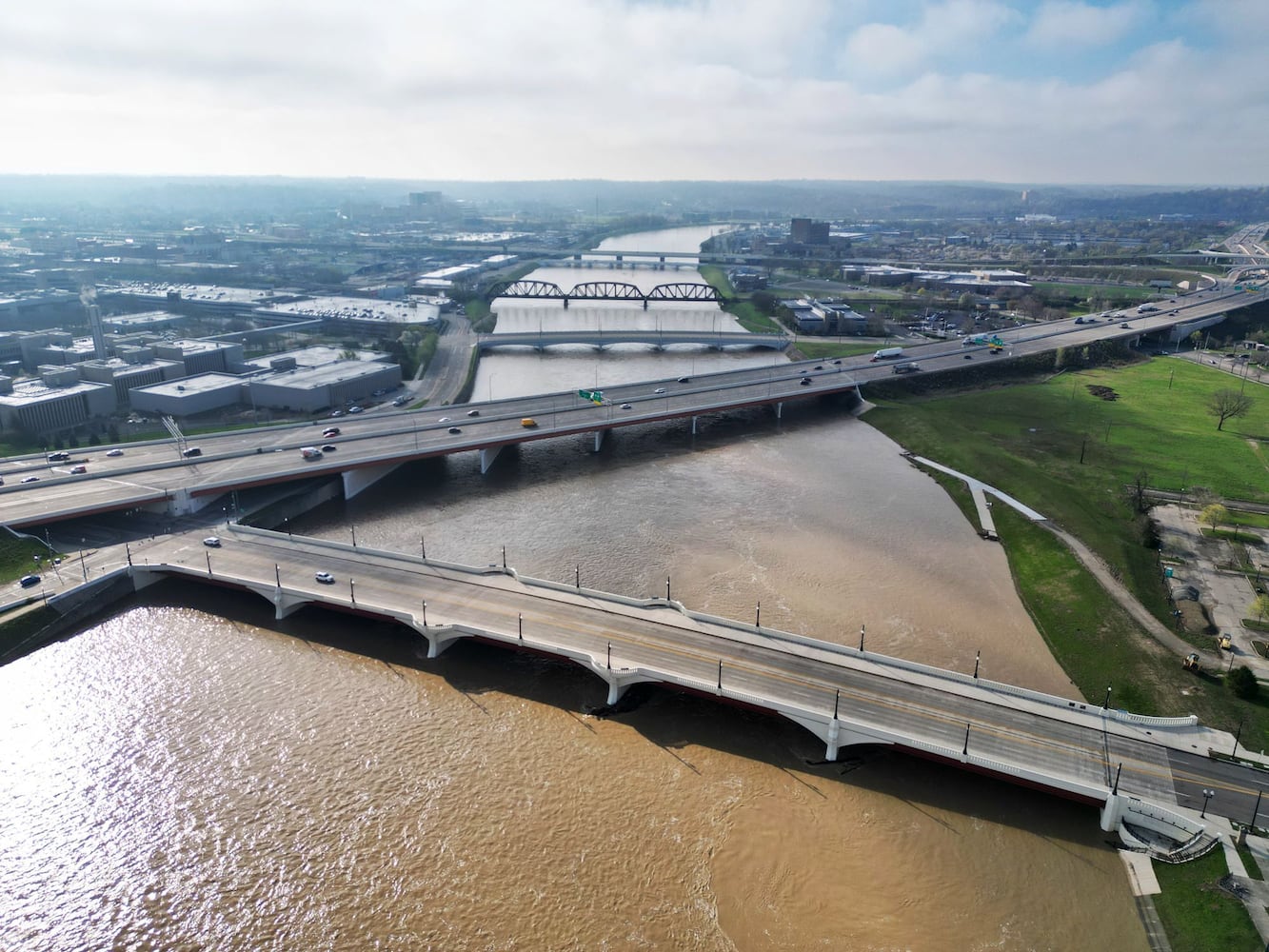 Great Miami River flooding in Dayton