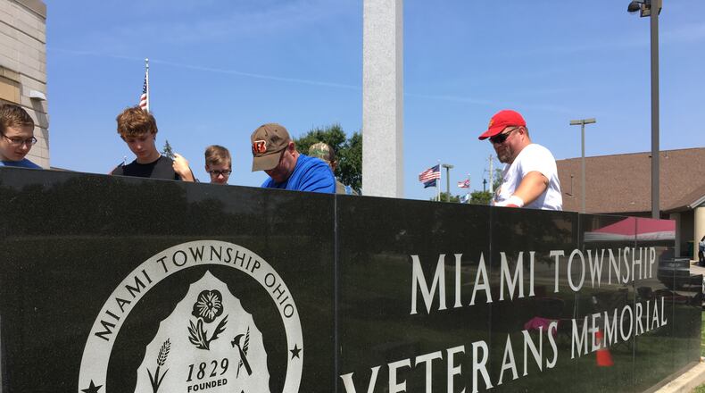 Reparing the Miami Twp. Veterans Memorial is the project Miamisburg High School junior Tony Foster chose to earn Eagle Scout. CONTRIBUTED PHOTO