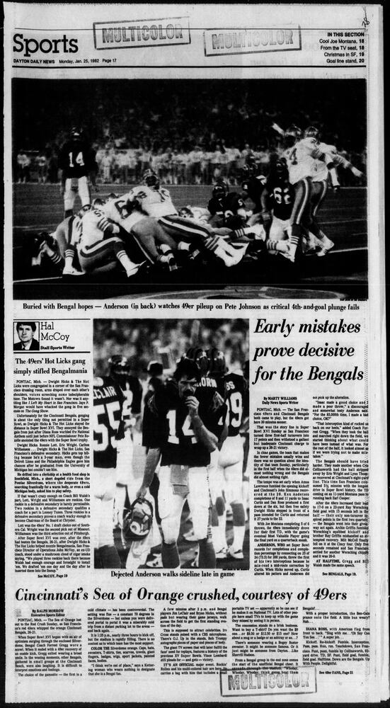 Dayton History Pages Bengals playoffs