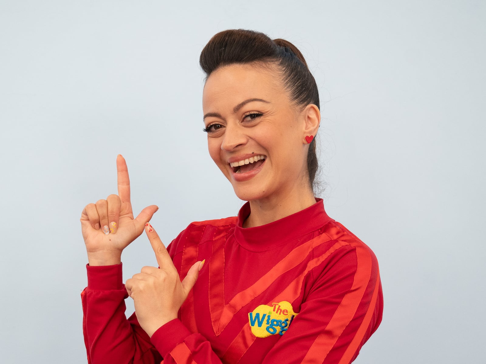 Caterina Mete, who joined The Wiggles in 2003 as a dancer, eventually became a Red Wiggle. THE WIGGLES / CONTRIBUTED