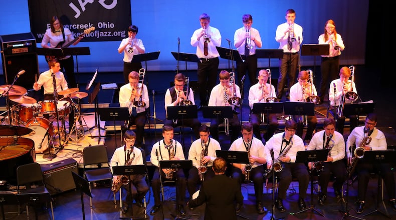 Student musicians performing at the 2017 Weekend of Jazz, which returns for another year at Beavercreek High School, Thursday through Saturday, March 1 through 3. CONTRIBUTED