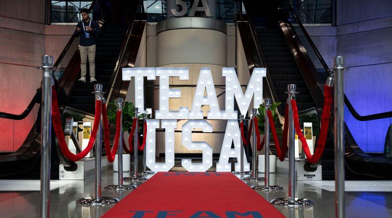 A general view shows Team USA Media Summit, on Wednesday, Oct. 29, 2025, in New York. (AP Photo/Yuki Iwamura)