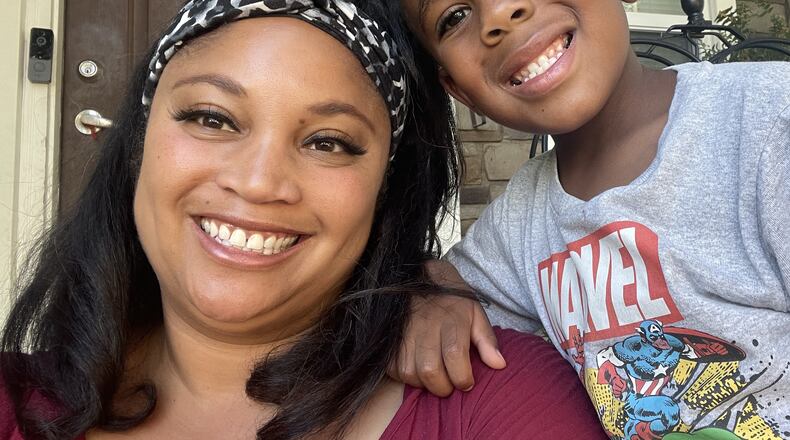 Raya Anderson and her son, Amir, who is going to The Greater Dayton School this fall. Courtesy of Raya Anderson.