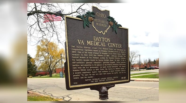 Historical markers: The Dayton VA Medical Center. Source: RemarkableOhio.org