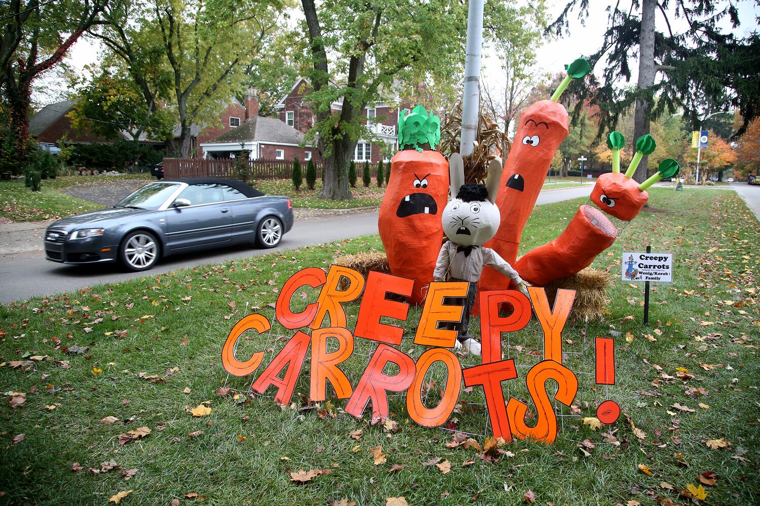 PHOTOS: ‘I’ll take murder hornets for $200 Alex,’ Oakwood’s Scarecrow Row displays creative Halloween fun