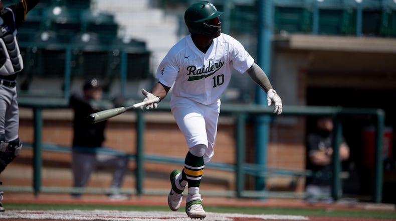 Wright State's Quincy Hamilton, a Centerville High School graduate, is one of the top hitters in the Horizon League this season. Joseph Craven/Wright State Athletics