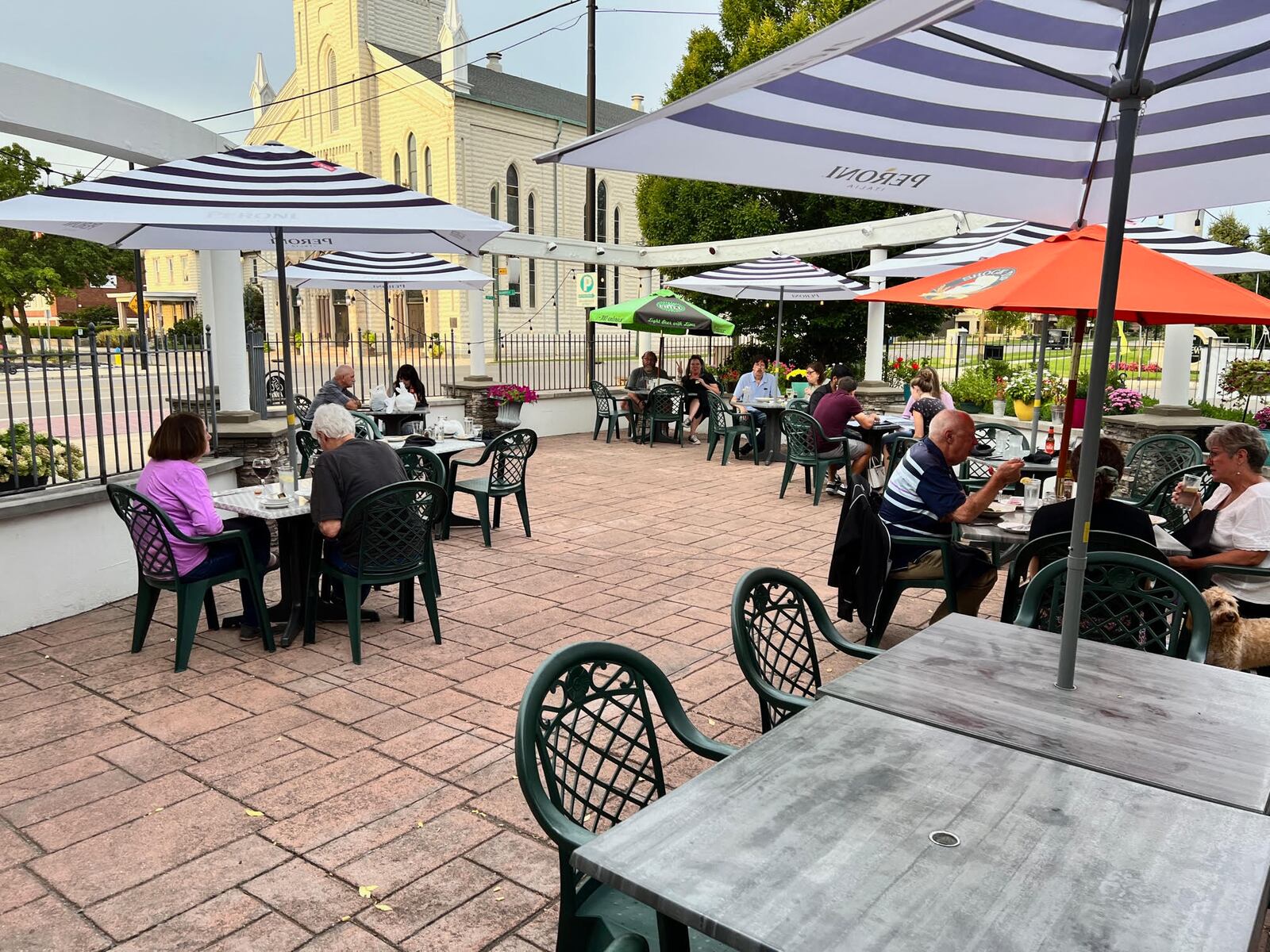 Franco’s Ristorante Italiano in the Oregon District is a prime outdoor spot both day and night to take in a meal. 