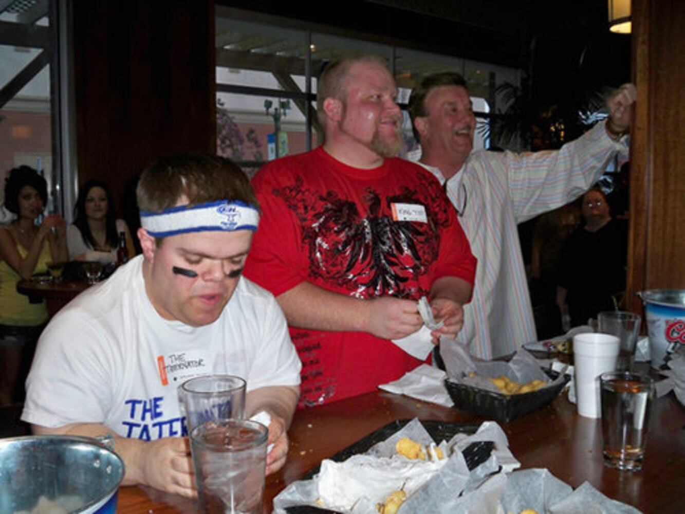 Bar Louie Tater Tot eating contest