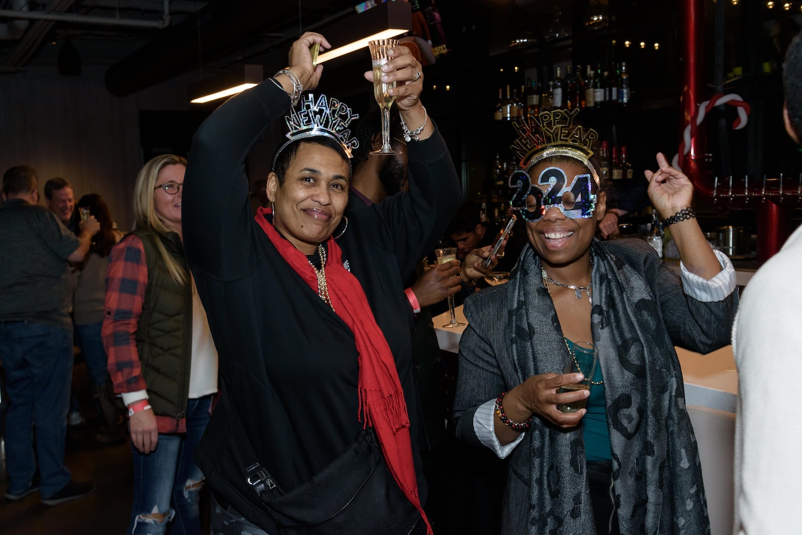 The Foundry Rooftop bar & restaurant at the AC Hotel by Marriott hosted a party to change from 2023 to 2024. This year, the theme is "Roaring '20s." TOM GILLIAM/CONTRIBUTING PHOTOGRAPHER
