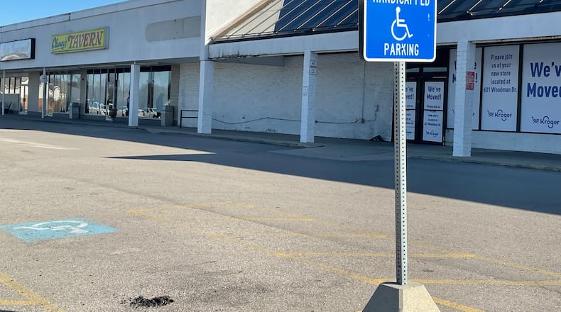A mix of apartments and retail business are being proposed for the site of a Riverside shopping center where a Kroger store closed last year. NICK BLIZZARD/STAFF