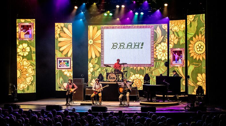 Rain: A Tribute to the Beatles, (left to right) Paul Curatolo, Alastar McNeil, Aaron Chiazza and Steve Landes, performs in Projects Unlimited Star Attractions Series concert at the Schuster Center in Dayton on Wednesday, Oct. 27.