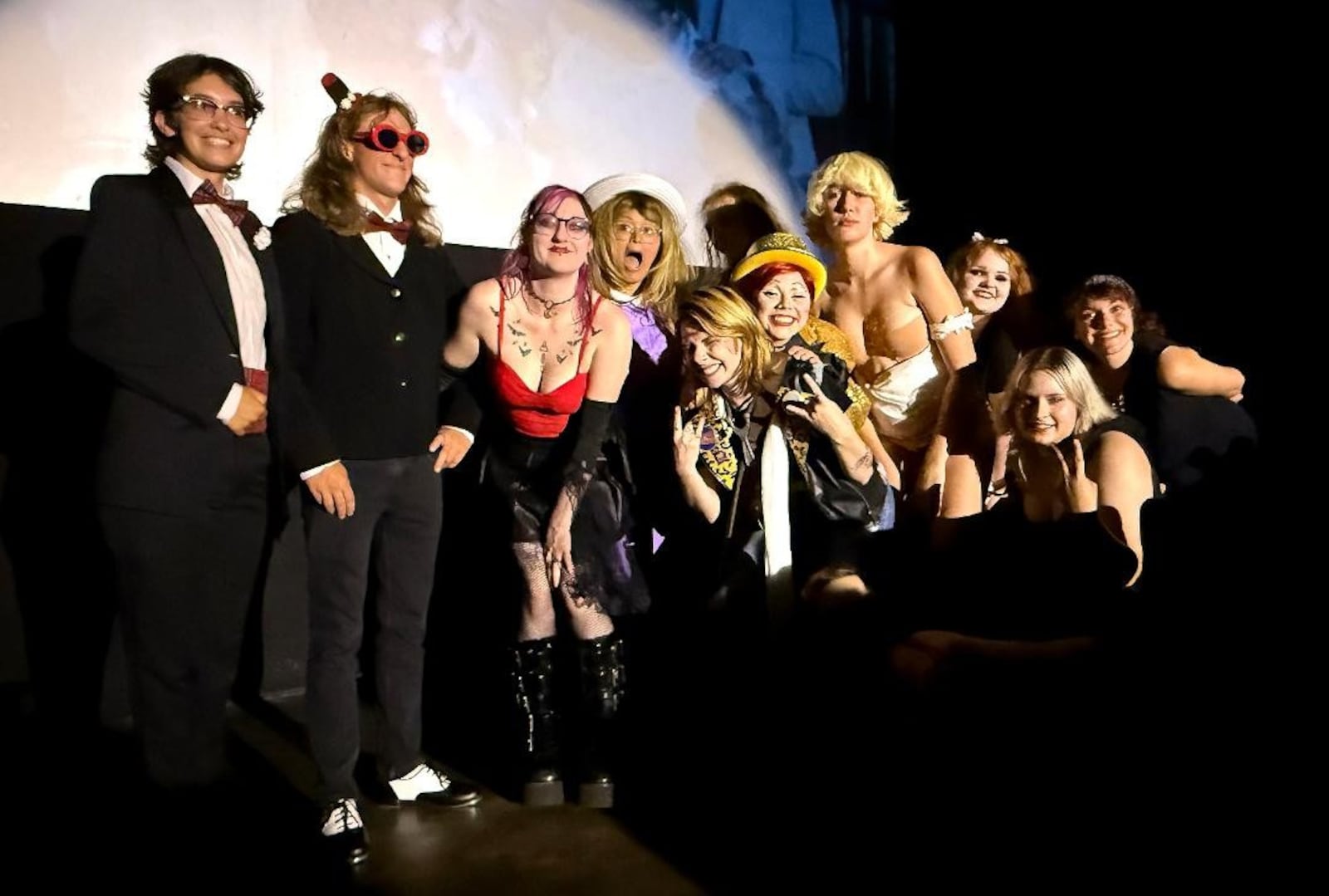 The "Dead Man's Rocky" shadowcast performs monthly at Englewood Cinema. CONTRIBUTED