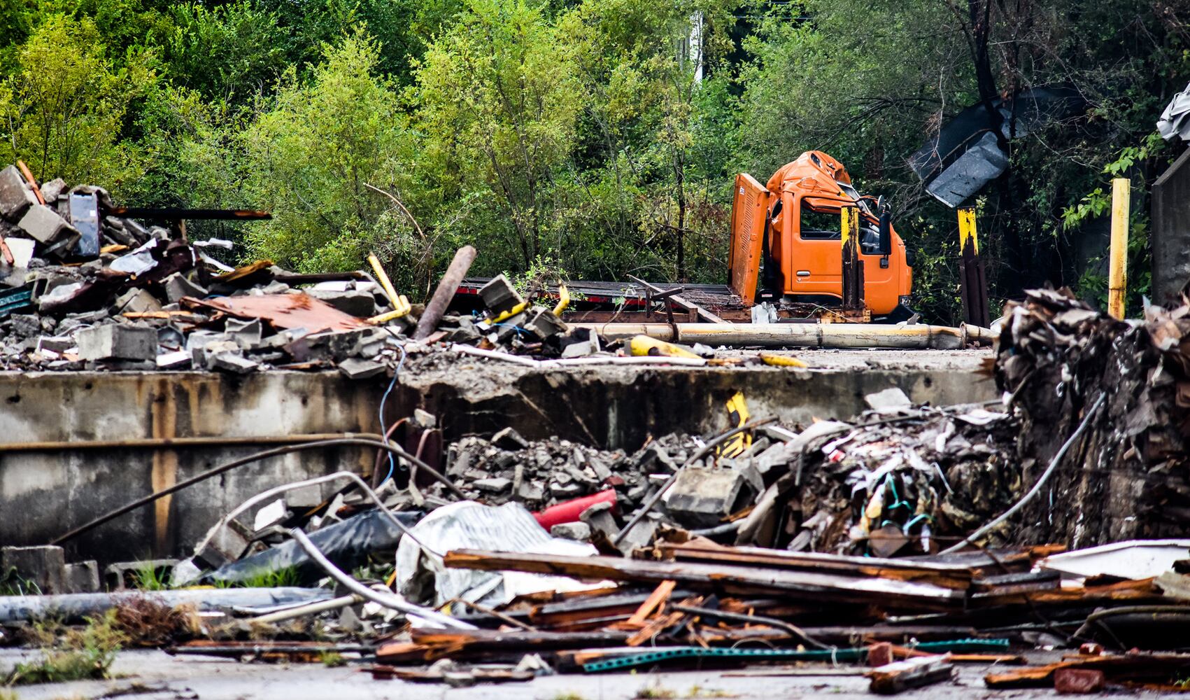 Demolition continues at former Franklin Boxboard building