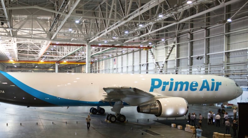 NEW CUTLINE: Amazon announced Monday plans to open a new air gateway at Wilmington Air Park. The Cincinnati/Northern Kentucky International Airport will become an air cargo hub for online retailer Amazon. CONTRIBUTED/AMAZON