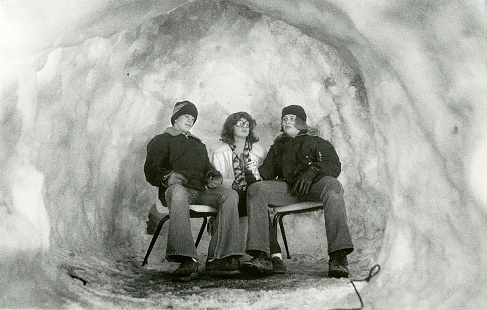 Andy Denniston, Lisa Jones, and James Howard, all of Dayton, enjoy a much deserved break in their homemade igloo during the 1978 blizzard. DAYTON DAILY NEWS ARCHIVE