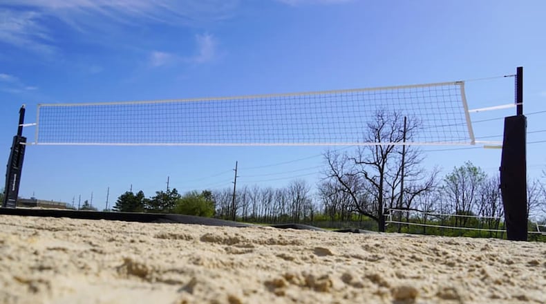 Fitness and sports officials from 88th Force Support Squadron Services have prepared sand volleyball courts for the return of intramurals at Wright-Patterson Air Force Base. CONTRIBUTED PHOTO