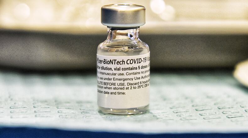 The Warren County Health District is creating an interest list for those eligible to receive a coronavirus vaccine under Ohio's 1A and 1B phases. NICK GRAHAM / STAFF