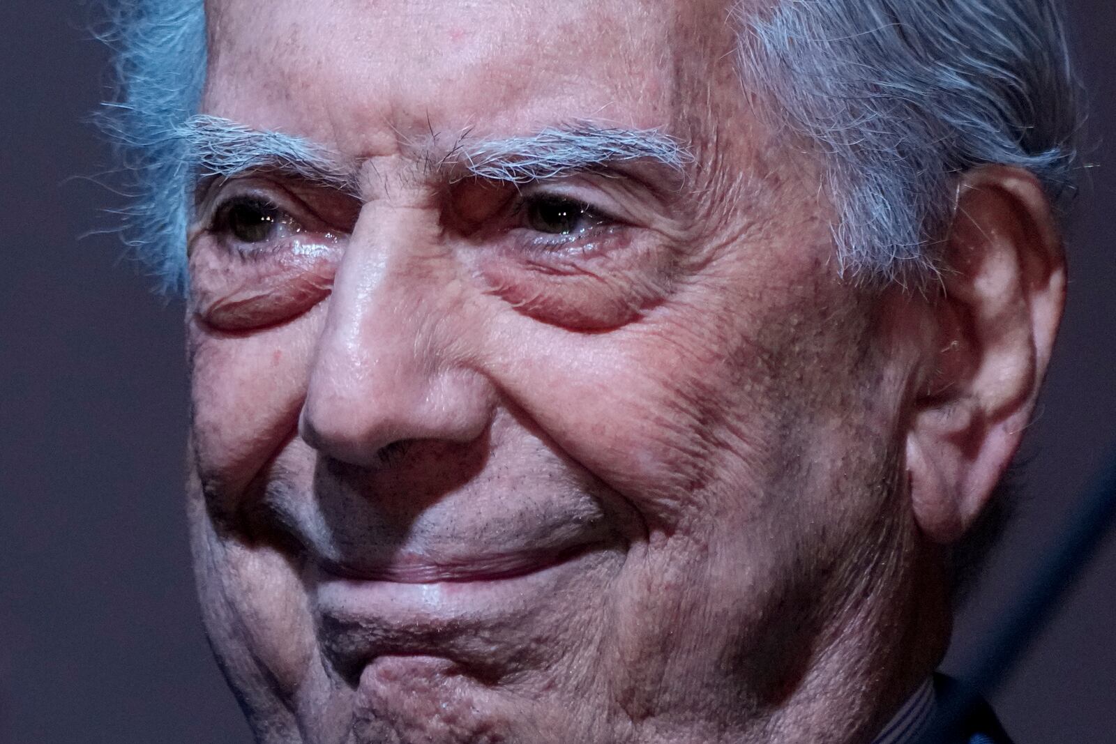 FILE - Peruvian writer Mario Vargas Llosa attends the 46th edition of the International Book Fair in Buenos Aires, Argentina, May 6, 2022. (AP Photo/Natacha Pisarenko, File)