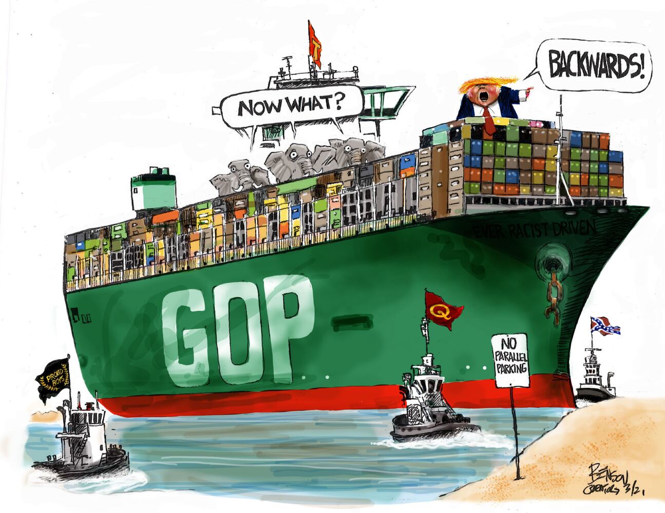 Week in cartoons: Gun control, infrastructure plan and more