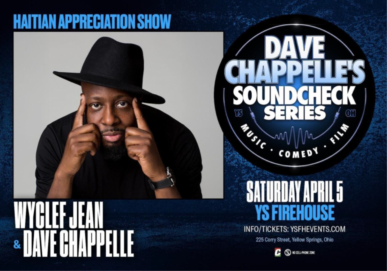 Yellow Springs Comedian Dave Chappelle and Haitian musician Wyclef Jean will celebrate Ohio's Haitian community at a show Saturday, April 5 in Yellow Springs. CONTRIBUTED