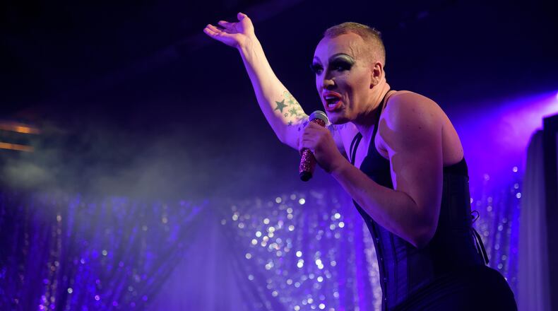 The Rubi Girls brought with their annual show, The Show Must Go On, back on Saturday, Nov. 30, for laughs and hilarious antics. The Dayton-based drag troupe has traveled all around the country, performing their comedy-driven drag show, raising money to help end HIV/AIDS and discrimination against the LGBTQIA+ community. TOM GILLIAM / CONTRIBUTING PHOTOGRAPHER