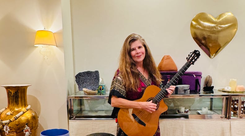 Classically-trained guitarist and multi-instrumentalist Michelle Qureshi brings her solo, sound immersion show to Waynesville Music on Saturday, June 7. LAYLA QURESHI / CONTRIBUTED