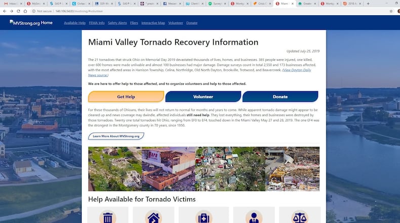 A new website, MVStrong.org, will allow tornado survivors to more easily find assistance and give those who want to help a faster way to identify volunteer opportunities or donate to relief efforts. SUBMITTED