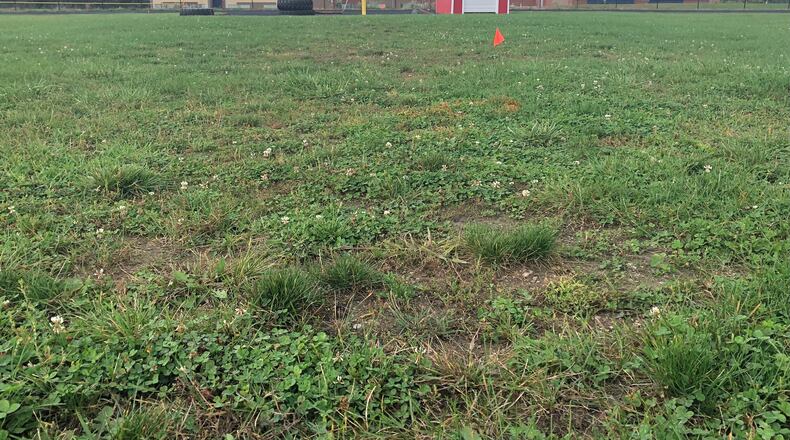 The Dayton school district plans to spend $650,000 to upgrade the football practice fields at five high schools, including Belmont, shown here.