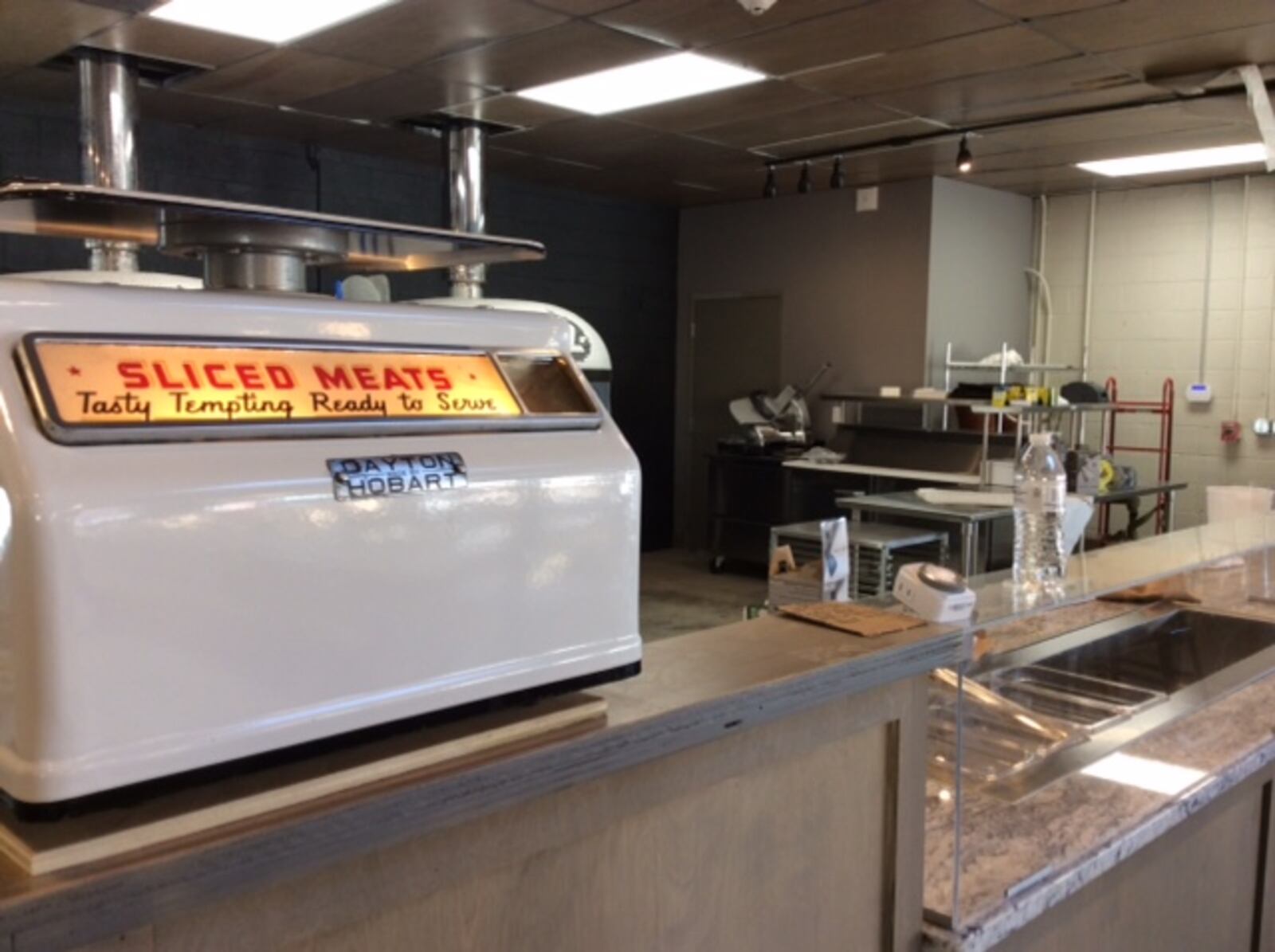 Old Scratch Pizza is scheduled to open to the public on Oct. 18. This is a Hobart scale dated 1943, and is of special significance to founder Eric Soller, who until earlier this year worked at Hobart. MARK FISHER/STAFF