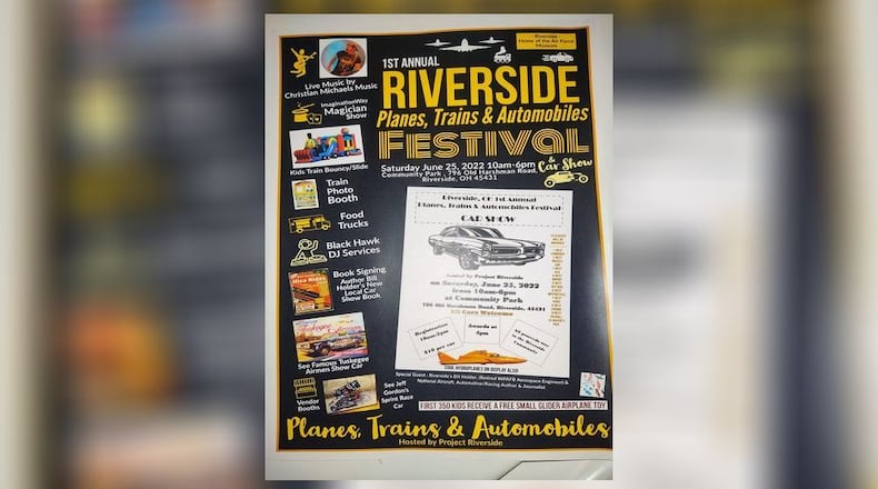 The first Riverside Planes, Trains & Automobiles Festival is planned for June 25 at Community Park from 10 a.m. to 6 p.m. CONTRIBUTED