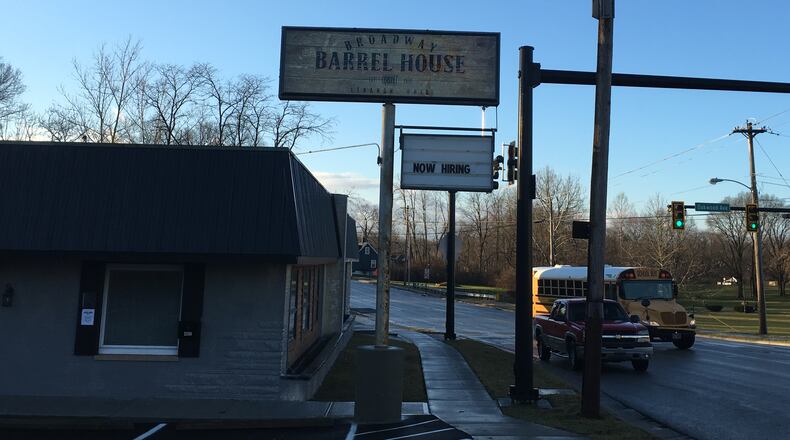 The Broadway Barrel House, a new bar restaurant in Lebanon, is hiring.