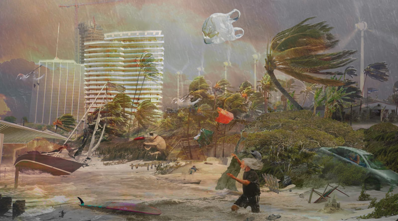 Don Manderson, "Tempest", 40″ W X 25″ H, Digital montage was part of "We're Doing it all Wrong" at the Ed Dixon Gallery. CONTRIBUTED