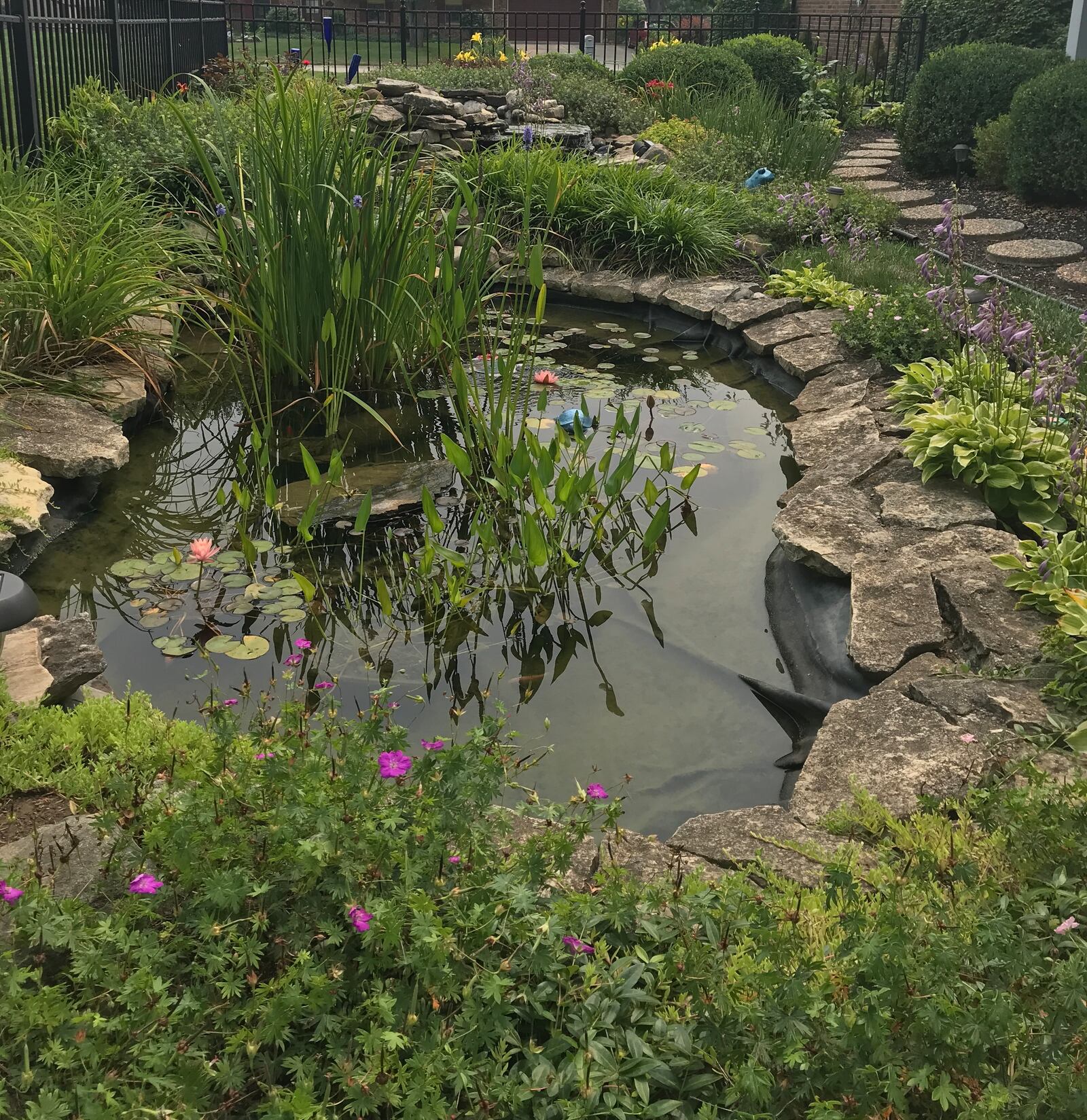 Sam and Susie Kurtz say having a plan for the outdoor spaces is important, whether it be the gardens, patio or water features. CONTRIBUTED