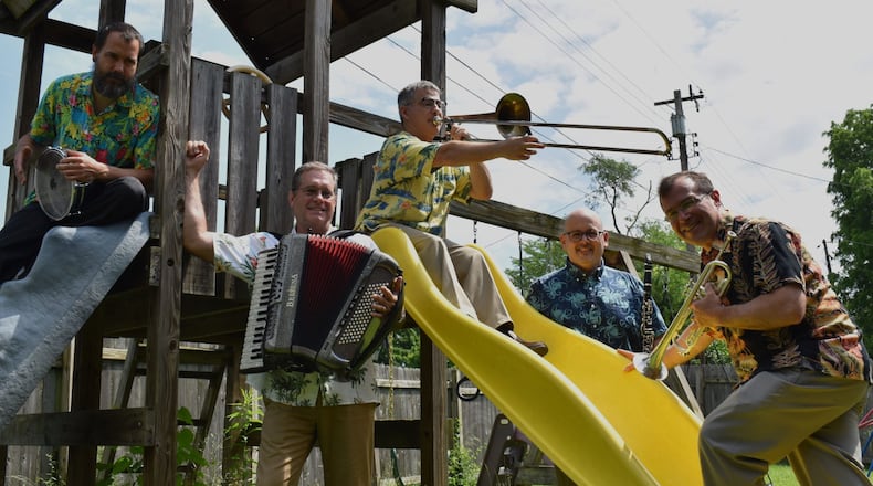 More than 50 homegrown acts from the Flying Klezmerians (pictured) and the Primetime Blues Band to Jimmy D. Rogers and R3G are on the bill when The Collaboratory presents Dayton Porchfest outside of participating homes in St. Anne’s Hill Historic District Saturday, Aug. 19. CONTRIBUTED