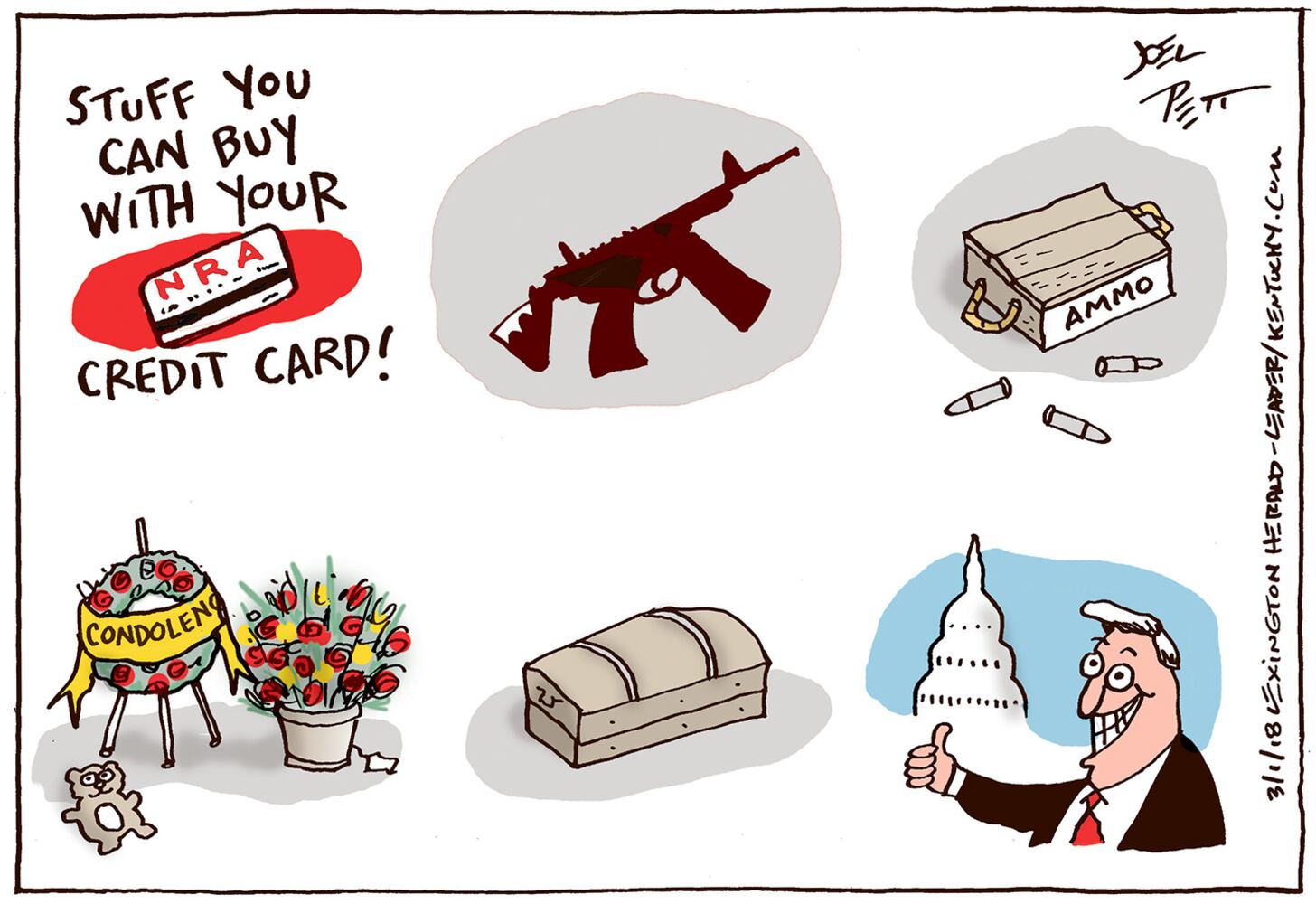 Week in cartoons: The NRA, arming teachers and more