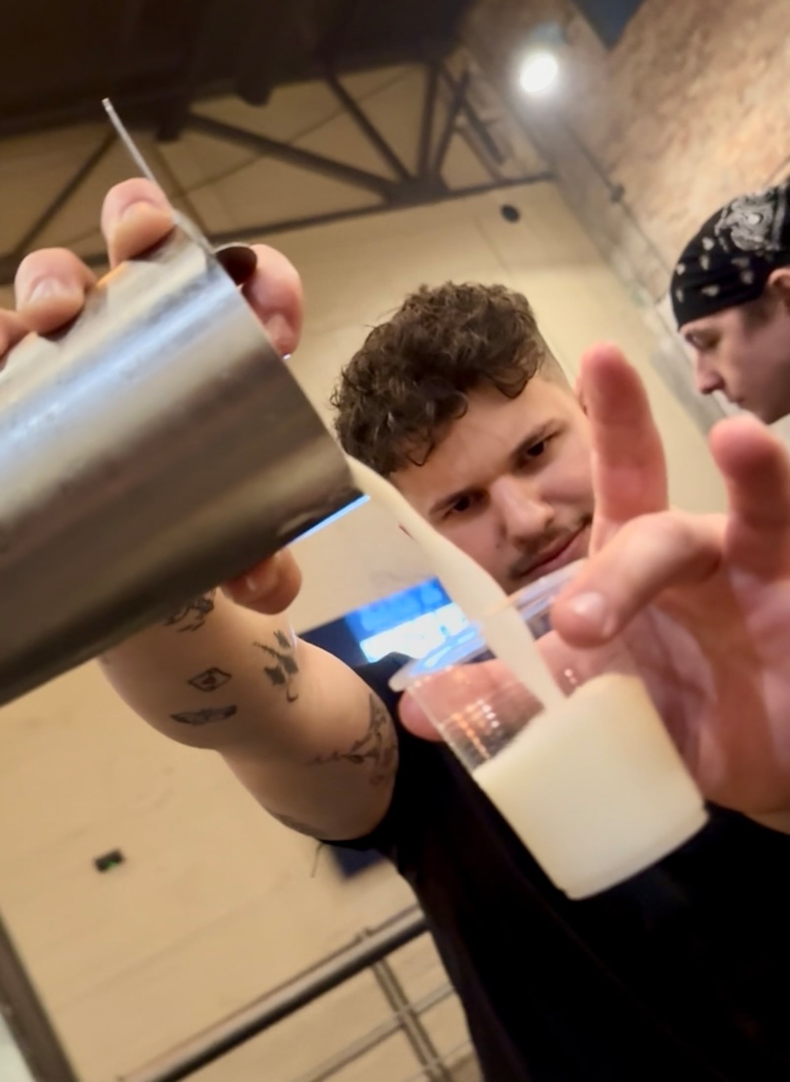 A bartender pours a creamy drink at the 11th annual Buckeye Vodka Battle of the Bartenders. ADAIR TUDOR/CONTRIBUTED