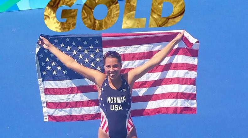 Cedarville University freshman and Xenia Christian grad Grace Norman wins gold at the Paralympics Games in Rio de Janeiro. CONTRIBUTED