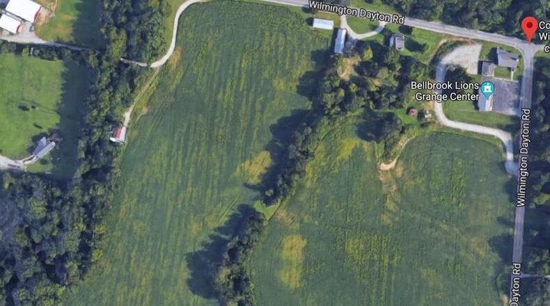 The Rammel property is vacant, agricultural land on Wilmington-Dayton Road in Sugarcreek Twp. where Oberer Land Developers plan to build homes. Courtesy of Google Maps.