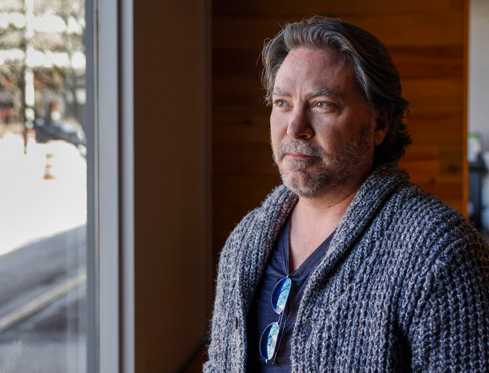 Mad River Entertainment owner Jarrod Robbins in COhatch Springfield on Friday, March 13, 2026, in Springfield. He's produced short films for 20+ years and is hosting premieres for his upcoming feature film "Mad River" in April. JOSEPH COOKE/STAFF