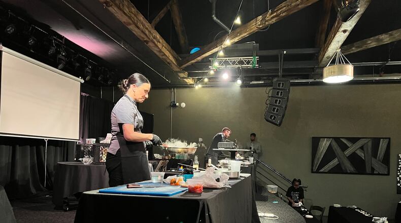 Coldwater Cafe Executive Chef Katy Evans participates in last year's inaugural Diced in Dayton competition. PHOTO BY ALEXIS LARSEN