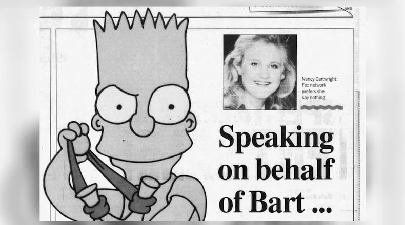 Kettering native Nancy Cartwright is best known as the longtime voice of Bart Simpson on the animated television series The Simpsons. DAYTON DAILY NEWS ARCHIVES