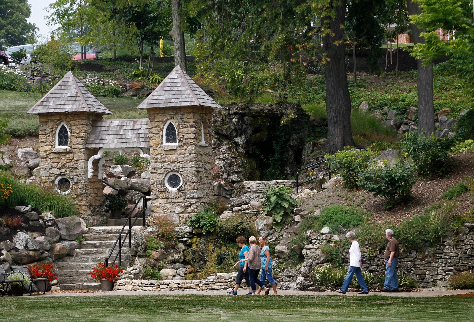 The year was 1868 shortly after the Civil War, when Frank Mundt became the florist and gardener of the Dayton Soldiers Home, writes Robert Kincses, trustee of the American Veterans Heritage Center, in his 2013 report tracing the history of the gardens and the current project.  A veteran who was originally from Germany, he along with the Home architect Mr. Davis and Mrs. Elizabeth Rohrer of Germantown, began the development of the Grotto and gardens in what was then the limestone quarry area.  LISA POWELL / STAFF