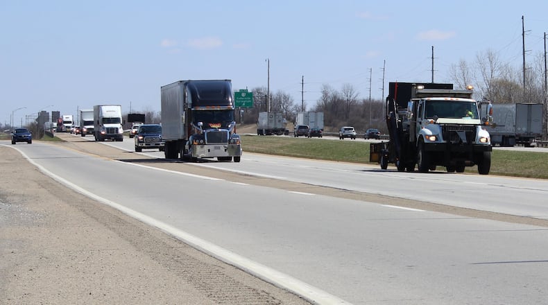 Ohio Department of Transportation announced Thursday that a long-planned $43 million project to widen Interstate 70 and improve safety between U.S. 68 and Ohio 72 in is expected to begin construction in August. It’s one of the region’s biggest projects this year. MICHAEL BURIANEK/STAFF
