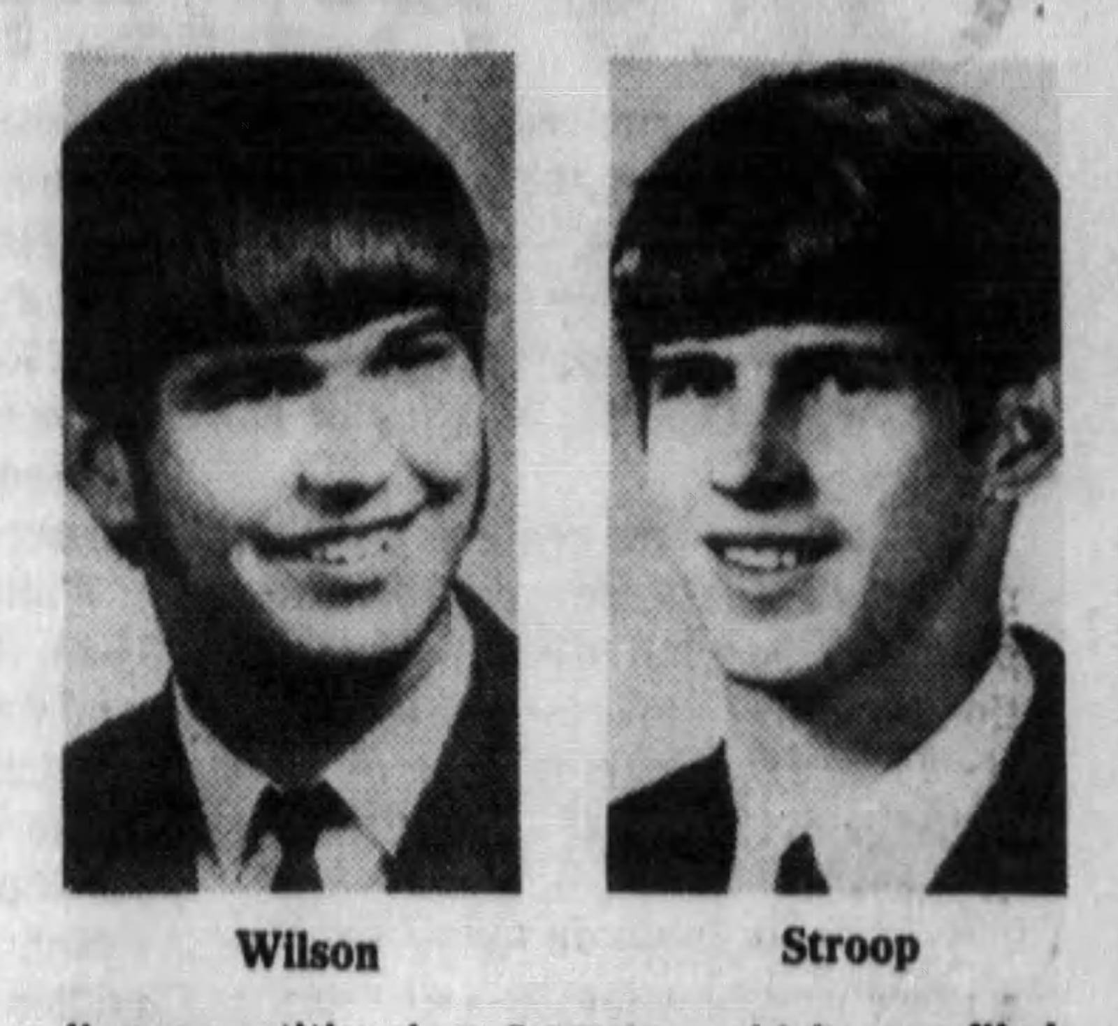 Two of the three Beavercreek Twp. 1983 homicide victims Daniel E. Wilson and Jon C. Stroop. FILE