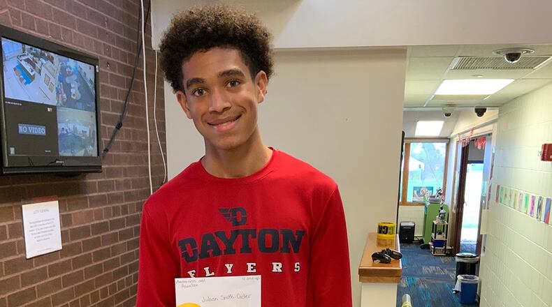 The Lights on Afterschool event showcases youth talent from Prairies Youth Center programs on Wright-Patterson Air Force Base. Julian Smith-Custer was the Awareness Poster Contest winner Oct. 22. CONTRIBUTED PHOTO