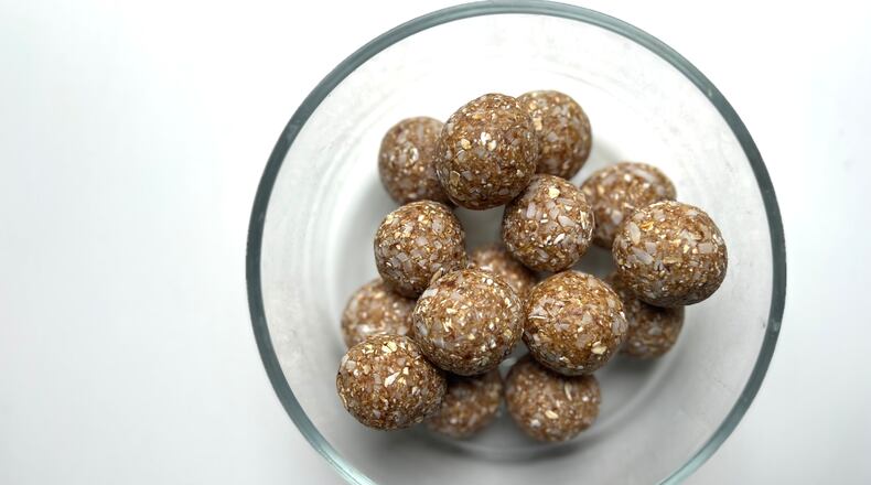 Coco-Date Cookie Balls are a chewy, satisfying sweet mix that will quickly become your go-to snack. WHITNEY KLING/CONTRIBUTED