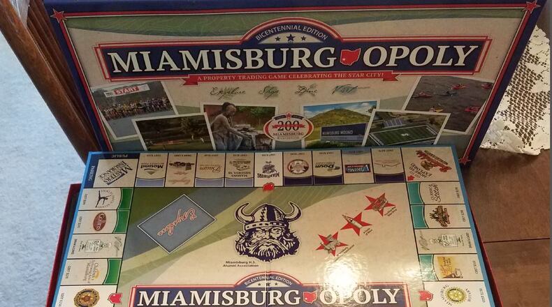 A commemorative Miamisburg opoly will be unveiled Tuesday night as the community celebrates its bicentennial with a Founder’s Day dinner. CONTRIBUTED