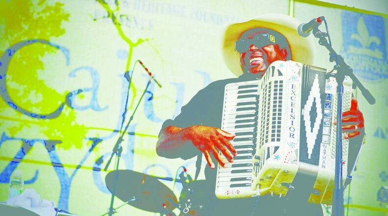 Musician at the Louisiana Cajun-Zydeco Festival in New Orleans. (Courtesy of New Orleans CVB/TNS)