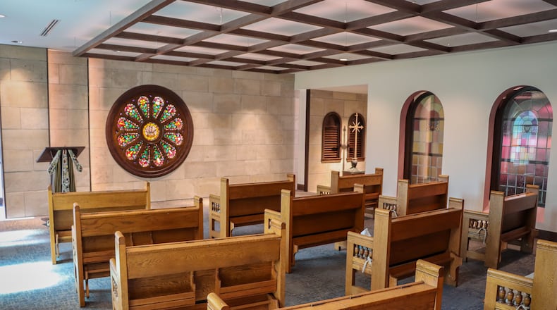 Miami Valley Hospital North recently opened its Good Samaritan Chapel, an interfaith chapel on its campus. The chapel incorporates parts of the former St. Elizabeth Ann Seton Chapel at the old Good Samaritan Hospital, which was closed and demolished in 2018. COURESTY OF PREMIER HEALTH